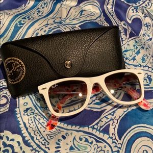 White RayBan Limited Edition Pattern